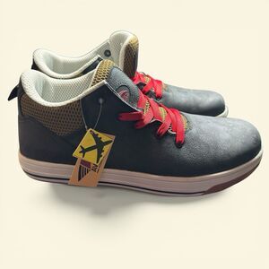 NIB Avenger Work Boots Men’s Swarm Black Leather Safety Toe Slip Resistant 14M